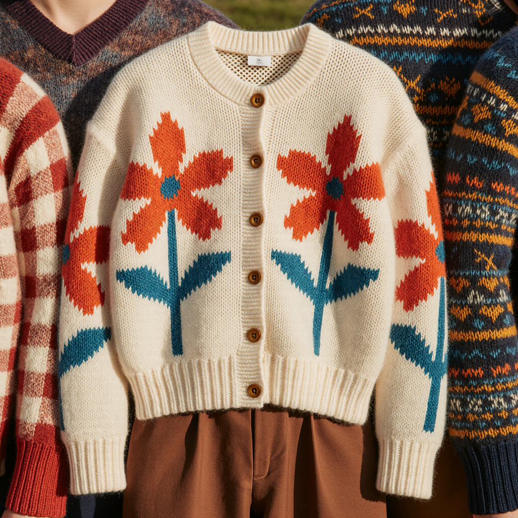 20 pull hiver tricote vintage crazy look