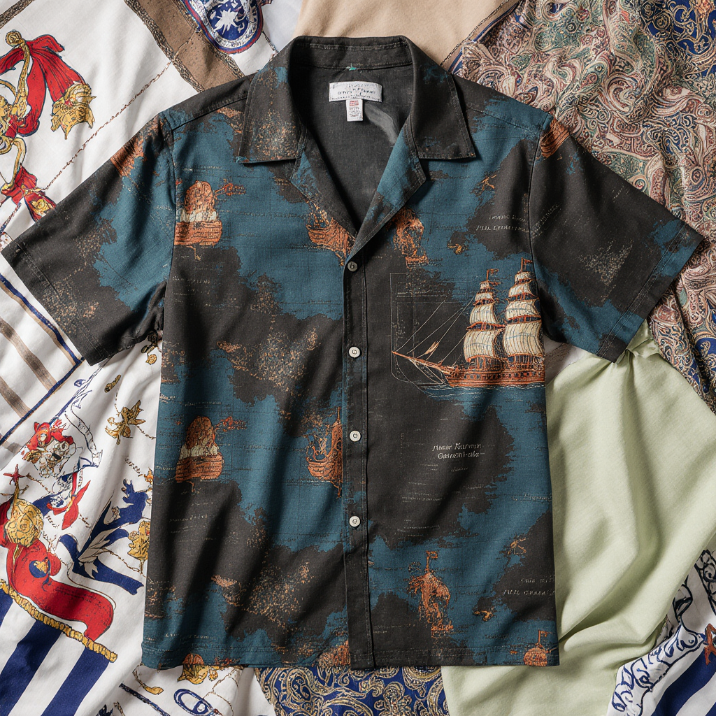 10KG Vintage Printed Shirts Mix