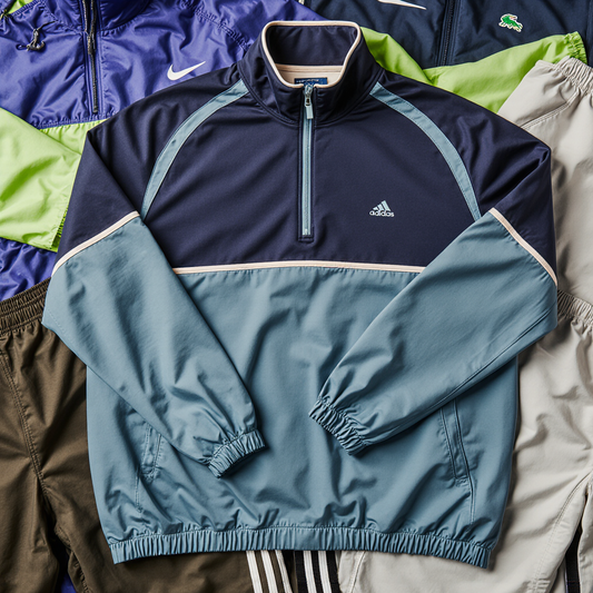 10KG Vintage Branded Shell Track Jackets 80's/90's